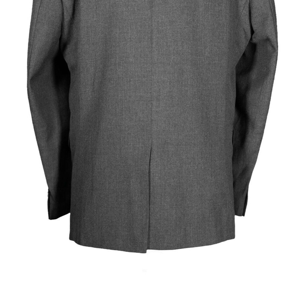 Mens Blazer Gray 100% Wool Lined Business Casual Jacket Wedding Sport Coat 42R - Picture 7 of 7
